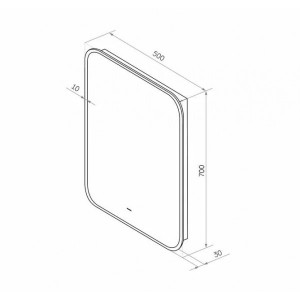 Зеркало Континент Torry Led 50х70 схема