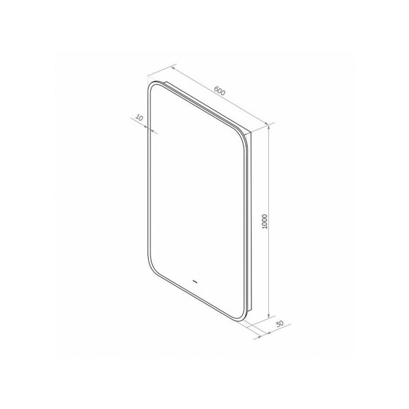 Зеркало Континент Torry Led 60х100 схема
