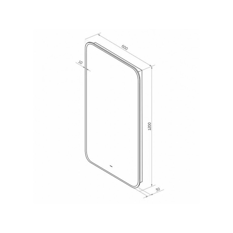 Зеркало Континент Torry Led 60х120 схема