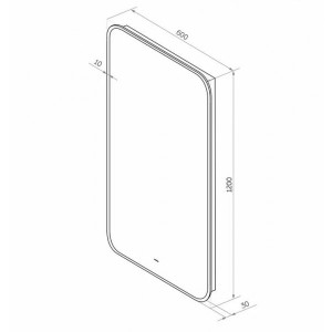 Зеркало Континент Torry Led 60х120 схема