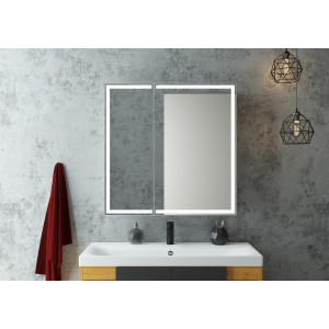 Шкаф с зеркалом Континент Allure Led 80х80 в интерьере