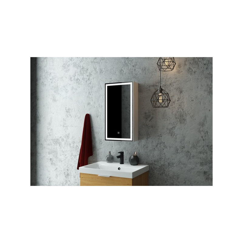 Шкаф с зеркалом Континент Allure Led 35х65 L в интерьере