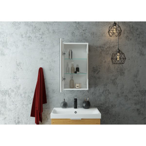 Шкаф с зеркалом Континент Allure Led 35х65 L вид внутри