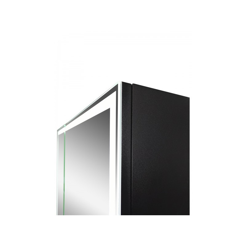 Шкаф с зеркалом Континент Mirror Box Led 100х80 вид сбоку