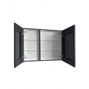 Шкаф с зеркалом Континент Mirror Box Led 100х80 вид внутри