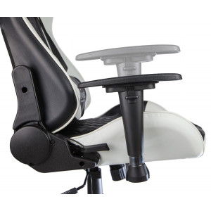 Кресло геймерское Calviano 1586 черный/белый подлокотник