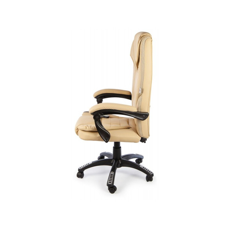 Кресло компьютерное Calviano 1588 бежевый вид сбоку