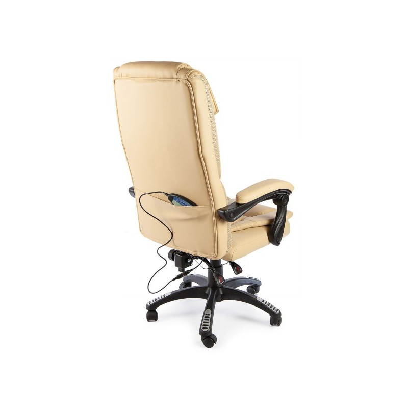 Кресло компьютерное Calviano 1588 бежевый вид сзади