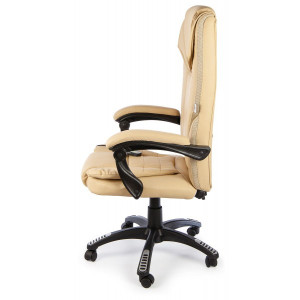 Кресло компьютерное Calviano 1588 бежевый вид сбоку