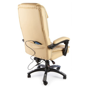 Кресло компьютерное Calviano 1588 бежевый вид сзади