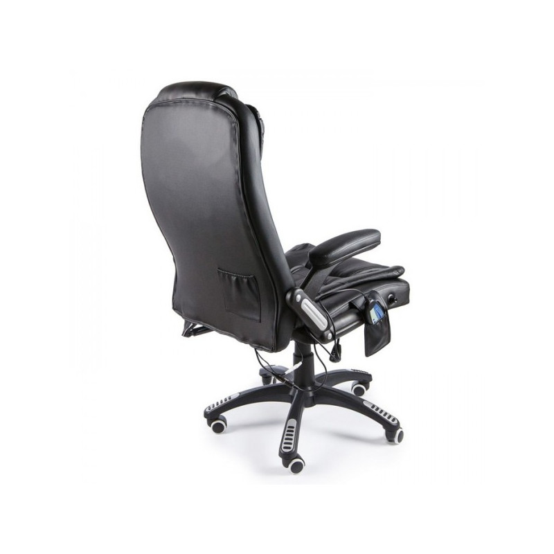 Кресло компьютерное Calviano Veroni 54 черное вид сзади