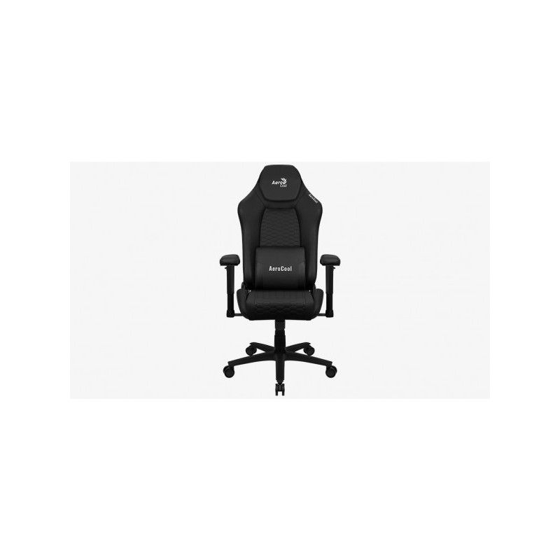 Кресло геймерское Aerocool Crown Leatherette черный вид спереди