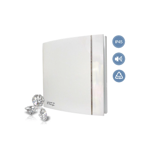 Вытяжной вентилятор Soler&Palau Silent-100 CZ Silver Design Swarovski сбоку