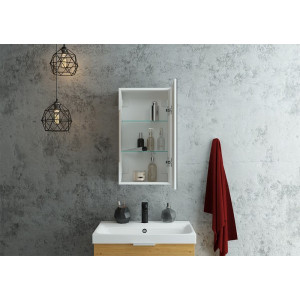 Шкаф с зеркалом Континент Allure Led 35х65 R вид внутри