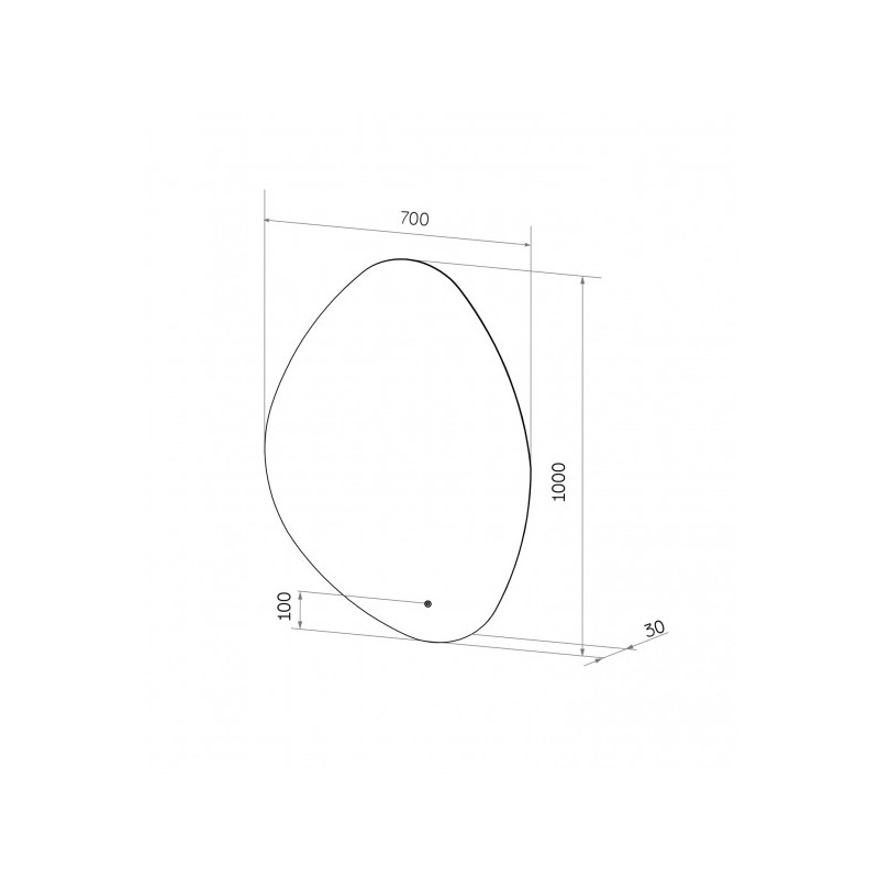 Зеркало Континент Alma Led 70х100 (холодная подсветка) схема