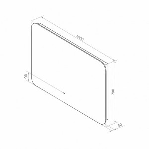Зеркало Континент Burzhe Led 100х70 (холодная подсветка) схема