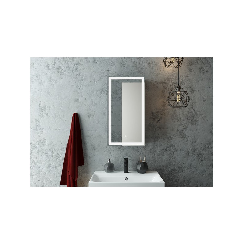 Шкаф с зеркалом Континент Mirror Box Led 35х65 R в интерьере
