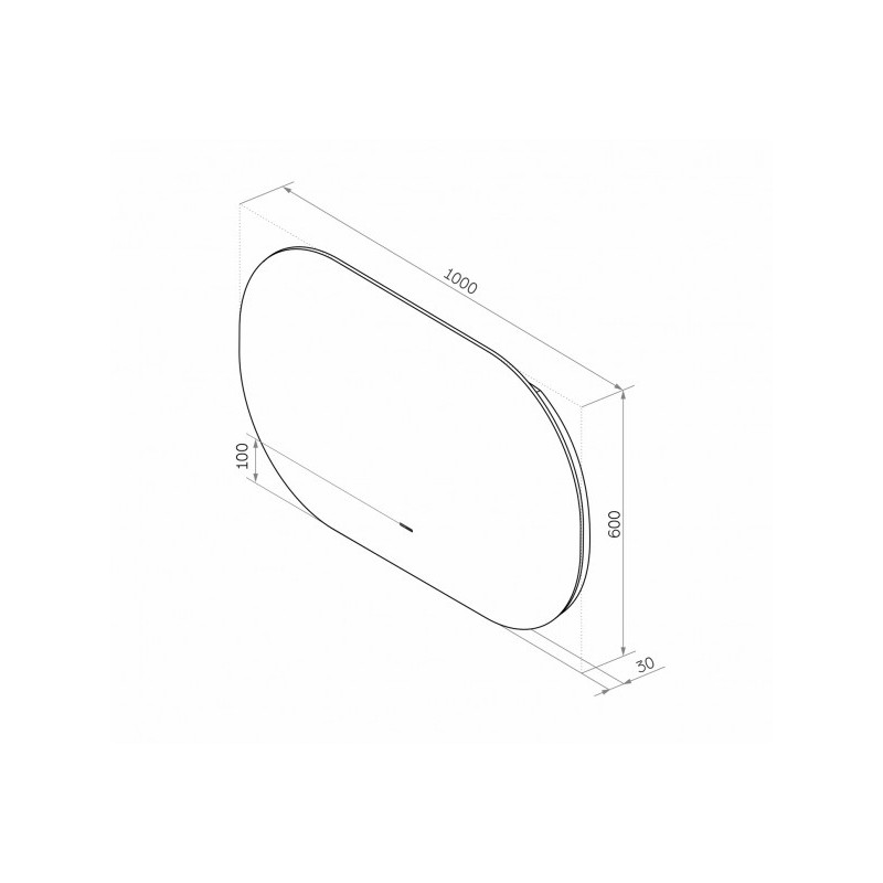 Зеркало Континент Fleur Led 100х60 (холодная подсветка) схема