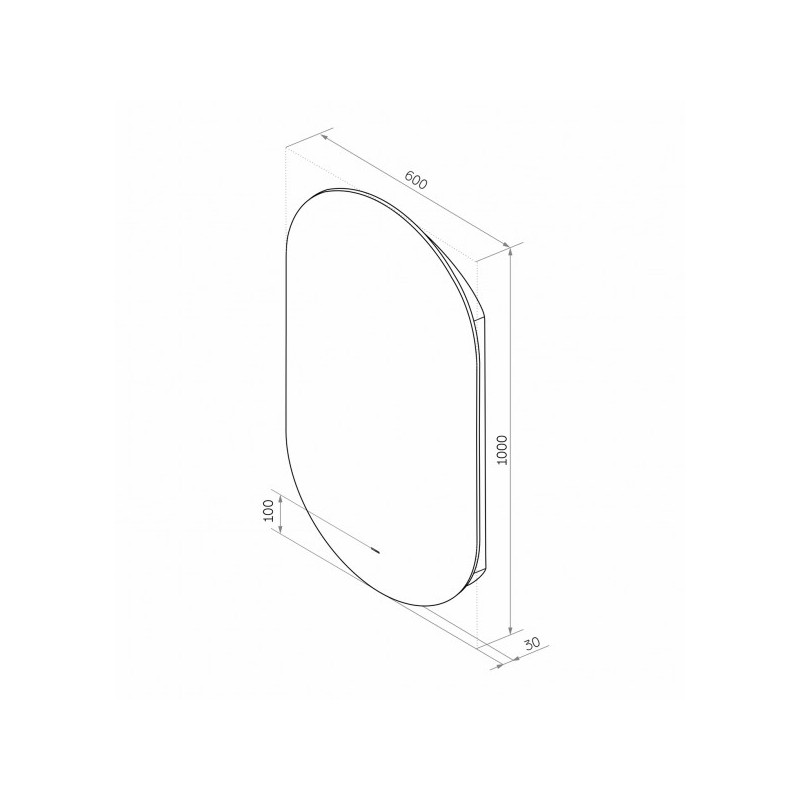 Зеркало Континент Fleur Led 60х100 (холодная подсветка) схема