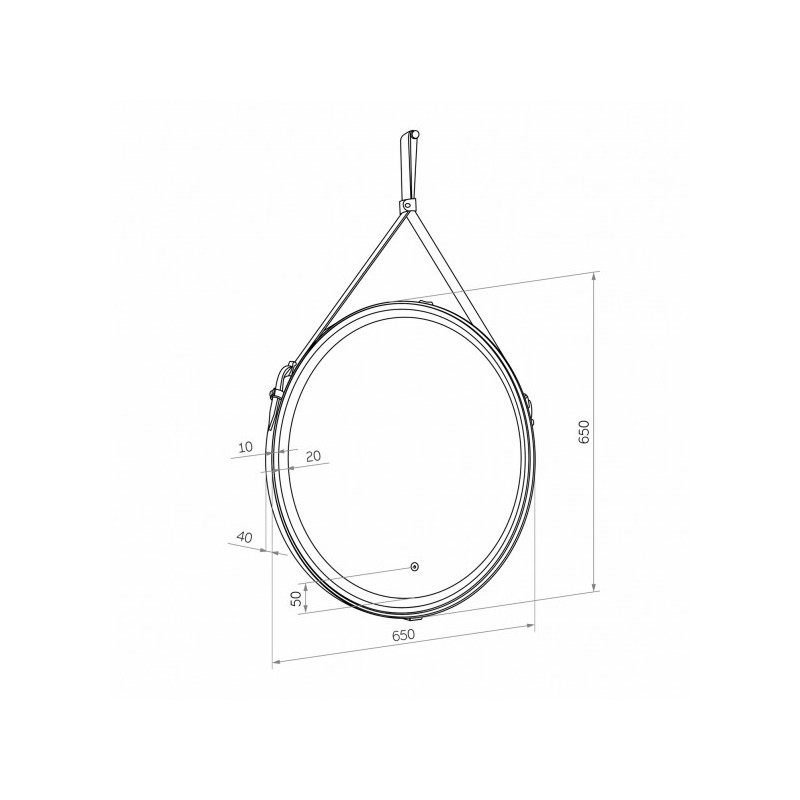 Зеркало Континент Millenium Led 65х65 Brown схема