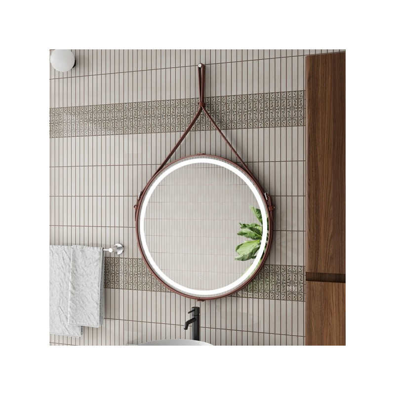 Зеркало Континент Millenium Led 65х65 Brown в интерьере