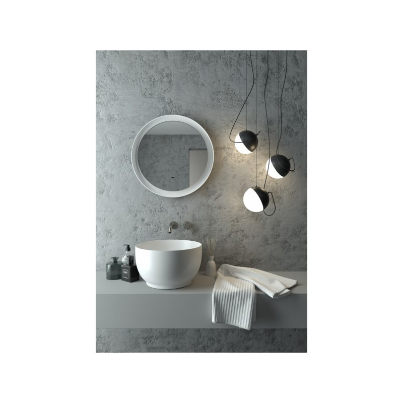 Зеркало Континент Planet Led 100x100 White (холодная подсветка) в интерьере