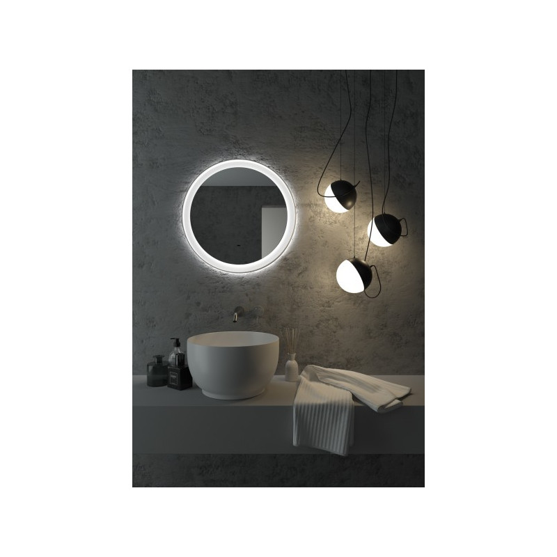 Зеркало Континент Planet Led 100x100 White (холодная подсветка) подсветка