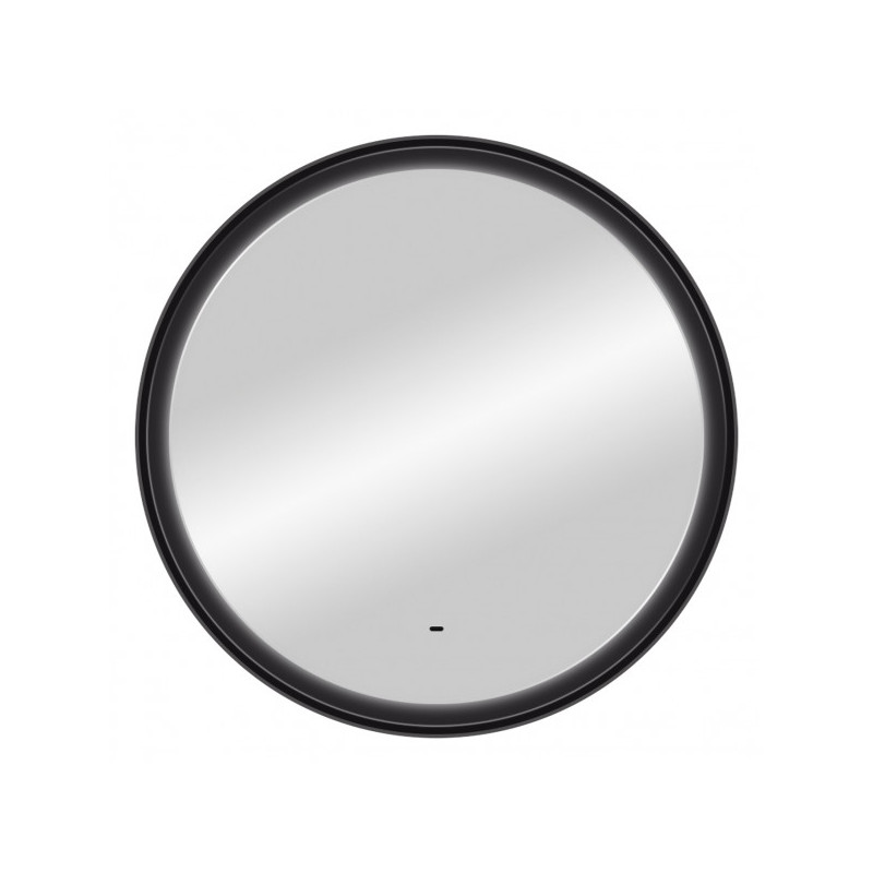 Зеркало Континент Planet Led 80x80 Black (теплая подсветка) вид спереди