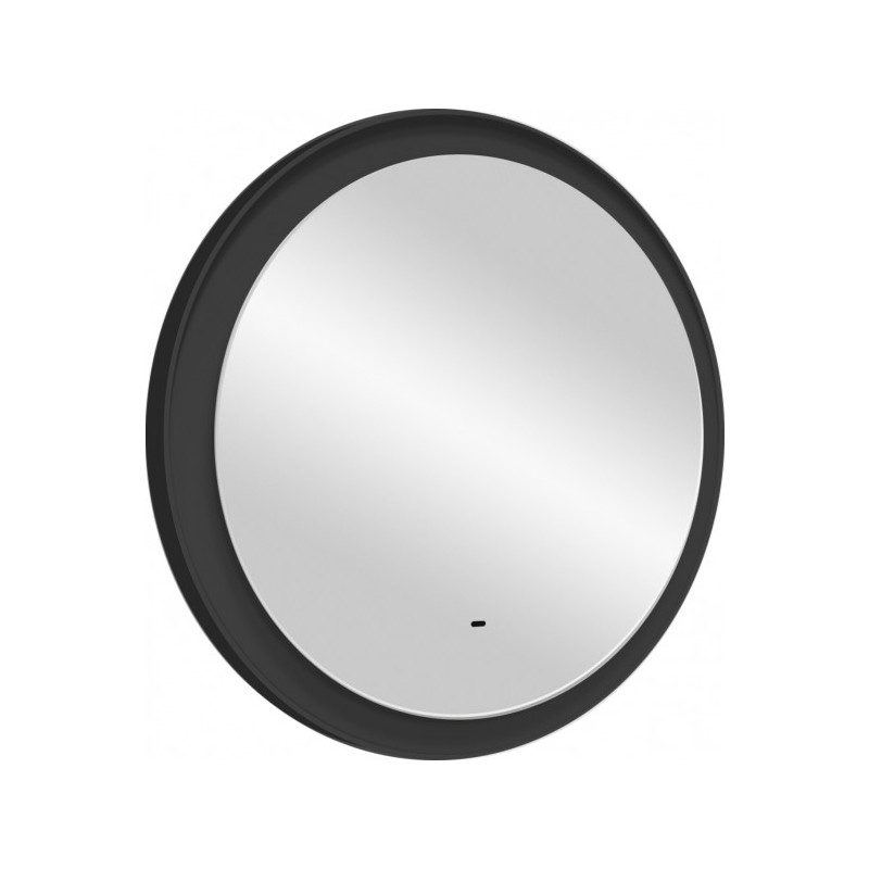 Зеркало Континент Planet Led 80x80 Black (холодная подсветка)