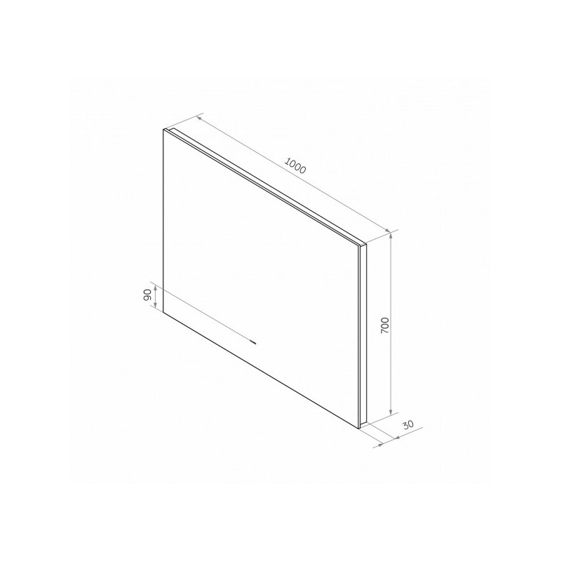 Зеркало Континент Trezhe Led 100х70 (холодная подсветка) схема