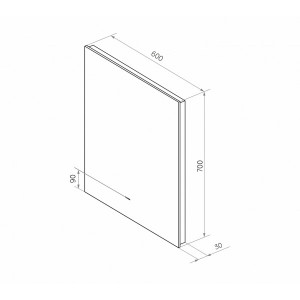 Зеркало Континент Trezhe Led 60х70 (холодная подсветка) схема