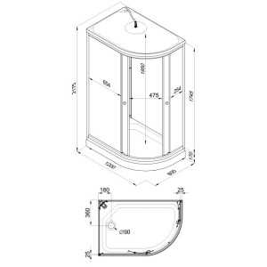Душевая кабина Triton Коралл А3 ДН4 120х80 L параметры