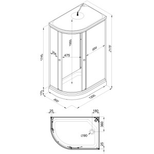 Душевая кабина Triton Коралл А3 ДН4 120х80 R параметры
