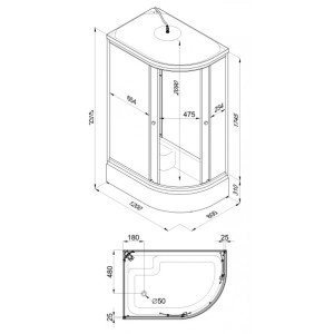 Душевая кабина Triton Коралл В3 ДН4 120х80 L параметры