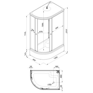 Душевая кабина Triton Коралл В3 ДН4 120х80 R параметры