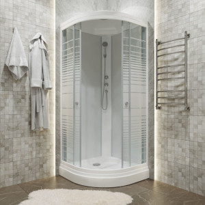 Душевая кабина Triton Стандарт А3 ДН4 100х100 (полосы) в интерьере