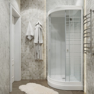 Душевая кабина Triton Стандарт А3 ДН4 100х100 (полосы) вид сбоку