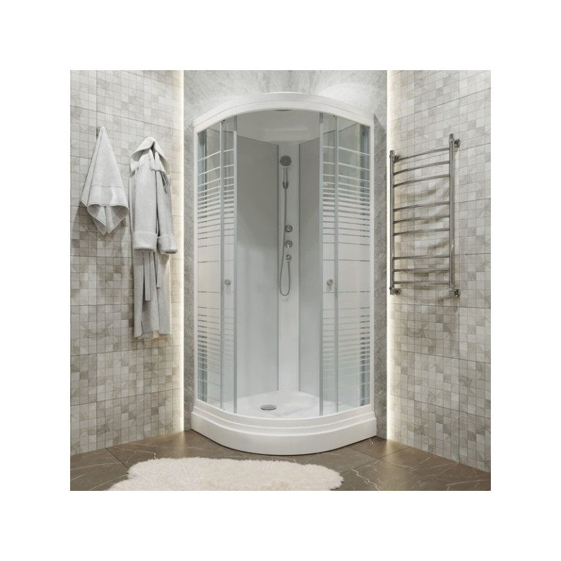 Душевая кабина Triton Стандарт А3 ДН4 90х90 (полосы) в интерьере