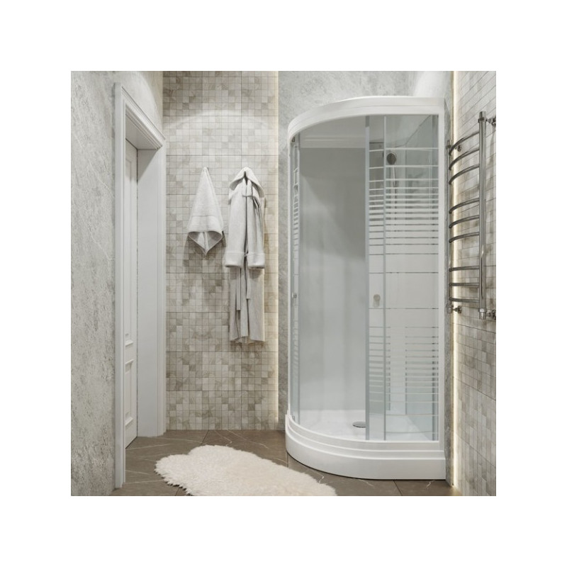 Душевая кабина Triton Стандарт А3 ДН4 90х90 (полосы) вид сбоку