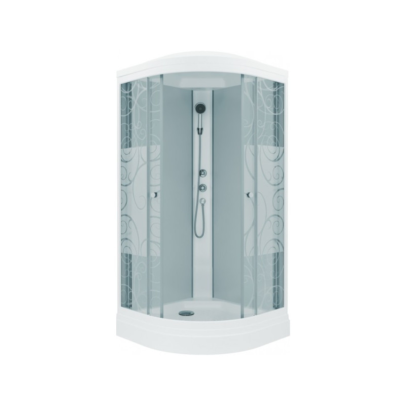 Душевая кабина Triton Стандарт А3 ДН4 90х90 (узоры) с открытыми дверцами