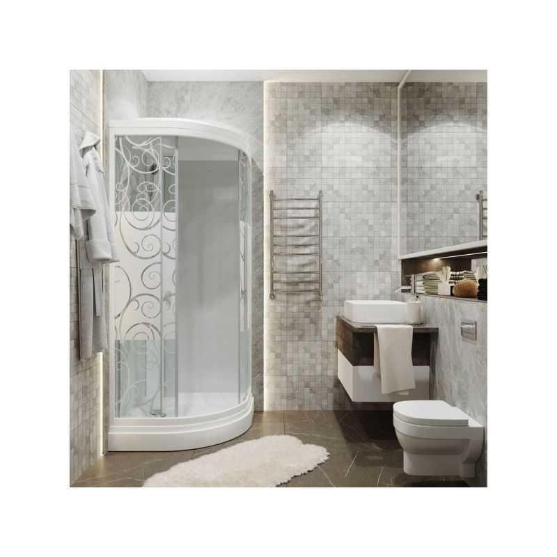 Душевая кабина Triton Стандарт А3 ДН4 90х90 (узоры) сбоку