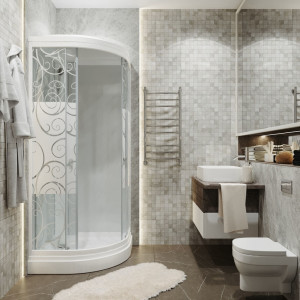 Душевая кабина Triton Стандарт А3 ДН4 90х90 (узоры) сбоку