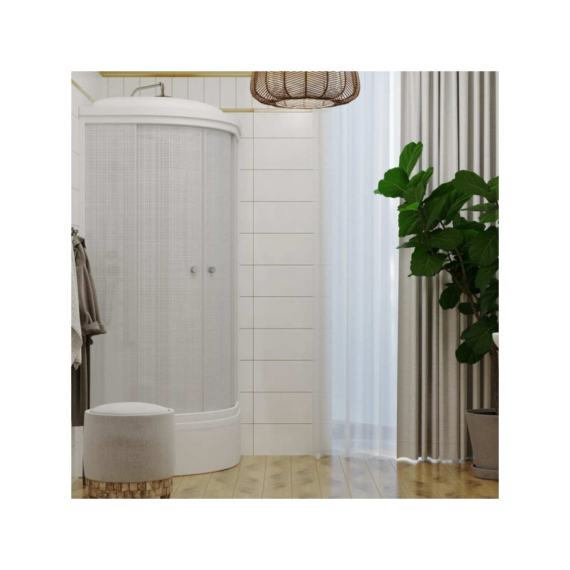 Душевая кабина Triton Стандарт В3 ДН4 90х90 (белый лен) слева