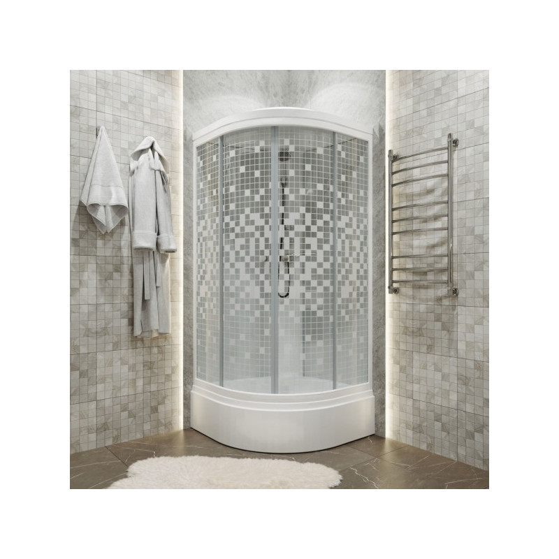 Душевая кабина Triton Стандарт В3 ДН4 100х100 (мозаика) в интерьере