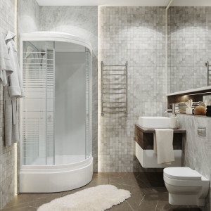 Душевая кабина Triton Стандарт В3 ДН4 90х90 (полосы) в интерьере