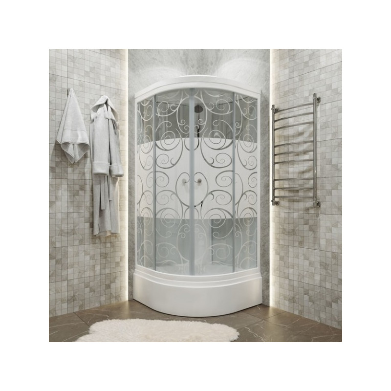 Душевая кабина Triton Стандарт В3 ДН4 90х90 (узоры) в интерьере