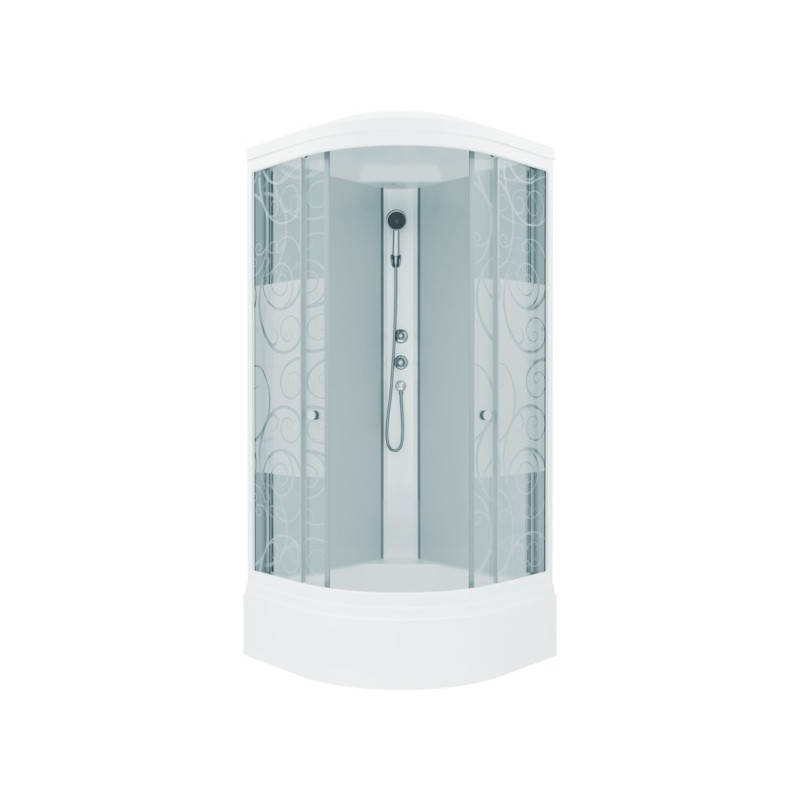 Душевая кабина Triton Стандарт В3 ДН4 90х90 (узоры) с открытыми дверцами