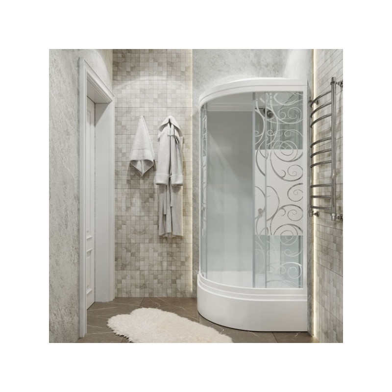 Душевая кабина Triton Стандарт В3 ДН4 90х90 (узоры) справа