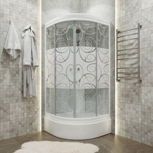 Душевая кабина Triton Стандарт В3 ДН4 90х90 (узоры) в интерьере