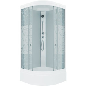 Душевая кабина Triton Стандарт В3 ДН4 90х90 (узоры) с открытыми дверцами